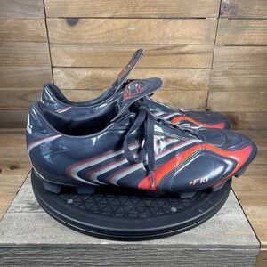 Adidas Mens Size 12 F10 Traxion Blue Red Lace Up Soccer Shoes Cleats Vintage